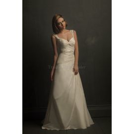 vestido de noiva sexy até o chão sem mangas cintura regular
