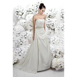 Vestido de noiva translúcido sem mangas cintura regular comprimento até o chão
