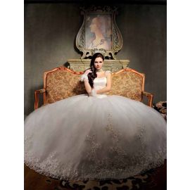 Exclusivos vestidos de noiva princesa tule com mangas curtas