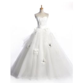 Glamourosos vestidos de noiva corte em A tule com decote coração