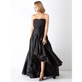 Elegantes vestidos de baile preto curto frente costas longo