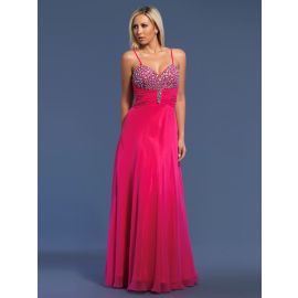 Elegantes vestidos longos de formatura rosa com alças