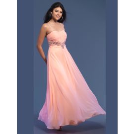Lindos vestidos de baile de chiffon longos com alças rosa