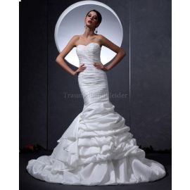 Vestido de noiva sexy estilo sereia com cauda capela