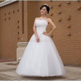 Vestido de noiva princesa capela trem romântico com cintura natural