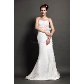 Vestido de noiva sereia cintura regular atraente com trem de varredura