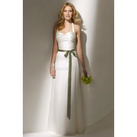 Vestido de noiva moderno de cetim linha A feito de cetim elástico
