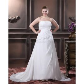 Vestido de noiva de cetim elástico sem alças até o chão sem mangas